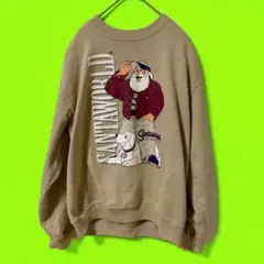 SANTAWORLD USヴィンテージ　スウェット　ベージュ　L