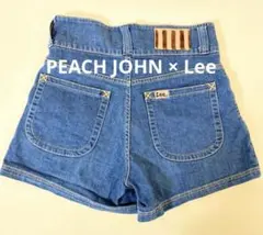 【美品】ピーチジョン × Lee コラボ ハイウエストデニムショートパンツ Lのサムネイル