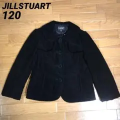 ジルスチュアート120サイズ　襟付中綿入りショートコート　黒　クリーニング済