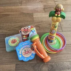 ☆アンパンマン おもちゃ5点セット☆ わなげ　音えほん　あいうえお　マイク