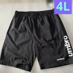 新品umbro アンブロ　黒　ハーフパンツ 接触冷感　速乾　ストレッチ　4L