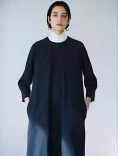 【美品】セオリーリュクス　カフタンドレスワンピース　Finley 23SS 紺