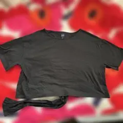 GAP レディース 半袖 Tシャツ ブラック リボン
