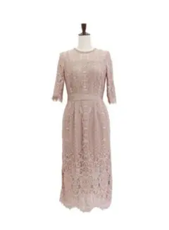 BLUEEAST ドレス パーティドレス モカ レース 結婚式 二次会 お呼ばれ