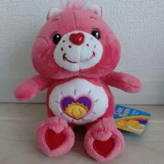 ケアベア 20周年 ぬいぐるみ ピンク 約16cm 紙タグ付き
