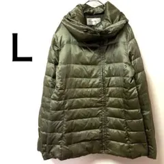 高品質 ダウン90% ボリュームカラー ダウンジャケット カーキ 11R L相当