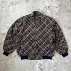 1点物 90s vintage ゆるだぼ 総柄チェック ブルゾン デザイナーズ