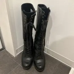 Timberland ブラックレザー ロングブーツ