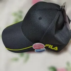 FILA ブラックキャップ 手洗い可能 吸汗速乾