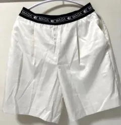 ADAM ET ROPE ショートパンツ ホワイト ロゴウエストのサムネイル