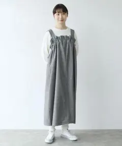 K09618）yuni ウォッシャブルウール　チェック　ジャンパースカート