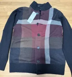 【新品】ブラックレーベルクレストブリッジ　パネルチェックハイネックカーディンガン