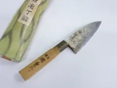 180 堺精宏 在銘 / 出刃包丁 刃渡り15㎝ 峰厚7.5㎜ 重量249g - メルカリ