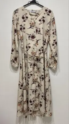 グレイル　花柄　シャツワンピース 長袖 ロング丈