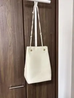 美品 PAPILLONNER レザーバッグ 本革 アイボリー トート バケット