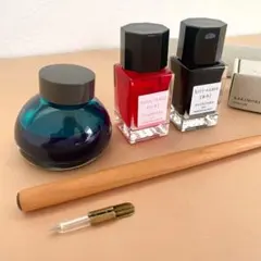 カキモリ:ガラスニブ＆ホルダー＆ざぶん/ 色彩雫【花筏】【霧雨】 カキモリ:ガラスニブ＆ホルダー＆ざぶん/ 色彩雫【花筏】【霧雨