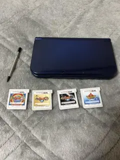 し*う様 New 3DS LL ネイビー 本体と充電器とゲームソフト4本