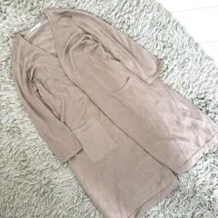 アリスバーリー　ロングカーディガン　ピンクベージュ