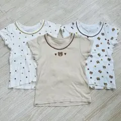 【匿名配送】半袖肌着インナー　綿コットン100% 女の子　ハート　95cm