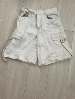 ホワイト カーゴショートパンツ