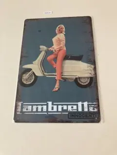 Lambretta ランブレッタ ブリキ看板 インテリア雑貨 レトロ