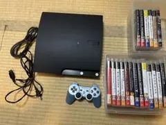 PS3本体 ブラック コントローラー+ソフト19本付き