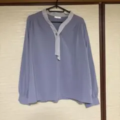 GLACIER 長袖ブラウス Lサイズ ライトパープルのサムネイル