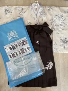 キャサリンコテージ袴セット(サイズ120cm)、半衿付き花柄半襦袢