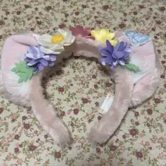 花飾り付き　リーナベル　ピンクカチューシャ