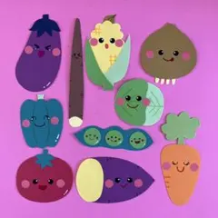 壁面　野菜セット　N04 こんだて　新　かわいいのサムネイル