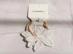 《まとめ買い》花の刺繍 ヘアゴム 2個セット❁﻿0028
