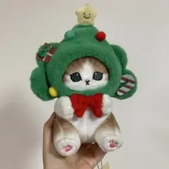 タグ付き　mofusand 海外限定 クリスマスツリーにゃん ぬいぐるみ