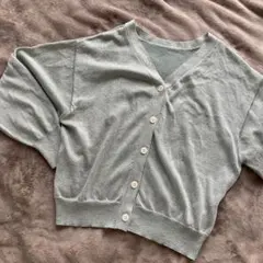 ルノンキュールニットカーディガン　グリーンラメ入り春