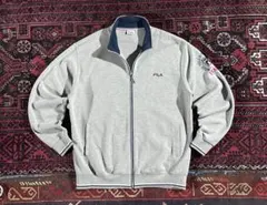 FILA フルジップ コットン トラックジャケット グレー XL