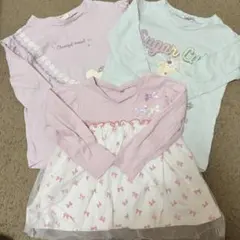長袖　ロンT 女の子　100cm バースデイ　保育園着　まとめ売り