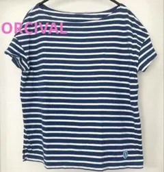 ORCIVALボーダー柄 半袖Tシャツ 蜂ワッペンコットン100%のサムネイル