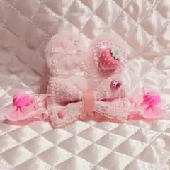 ぬい服 ぬい ヘッドドレス オムライス 10cm ピンク ハンドメイド