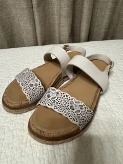 Ferragamo ホワイト レース サンダル 7 M