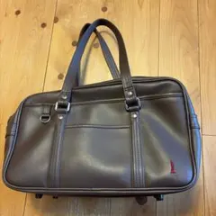 イーストボーイ スクバ 赤刺繍 茶色 スクールバッグ 高校生