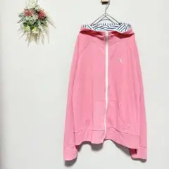 オーシャンパシフィック 【XL】 ラッシュガード ジップアップ 水陸両用 ピンク