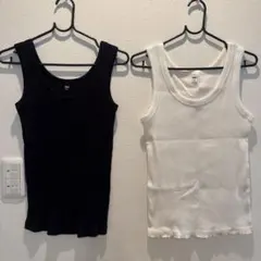 UNIQLO リブタンクトップ 2色セット S/M