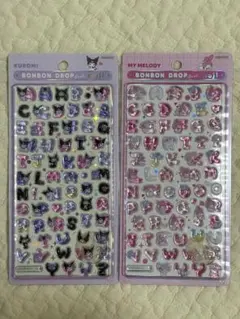 ボンボンドロップシール サンリオ 文字 クロミ マイメロ