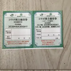 東急不動産ホールディングスグループ施設　株主優待券（JR東日本コラボ株主優待券）