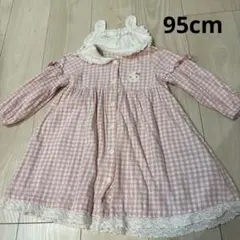 クーラクール　ギンガムうさ耳ワンピース　95cm