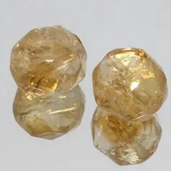 シトリン✨多面カット✨9mm✨2粒セット✨～11月誕生石～