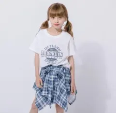 新品★URBAN CHERRY2点セットロゴプリントTシャツ巻きシャツ風スカートのサムネイル