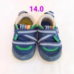イフミー　14.0 ネイビー ストラップシューズ