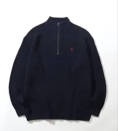 ハーフジップニット