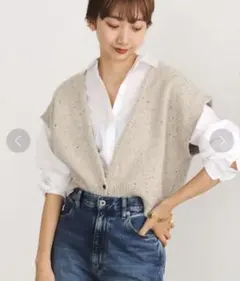 Olivette ニットベスト　ベージュ