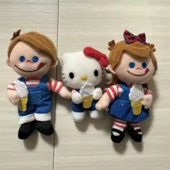 ニックン&セイチャンとハローキティ　レア　非売品　マスコットぬいぐるみ　ニッセイのサムネイル